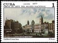 (1977-002) Марка Куба "Голден Кросс Инн"    Музей в Гаване III Θ